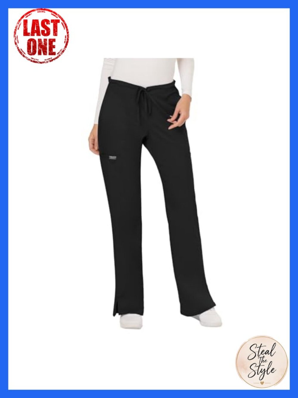 Cherokee Mid Rise Moderate Flare Drawstring Scrub Pants